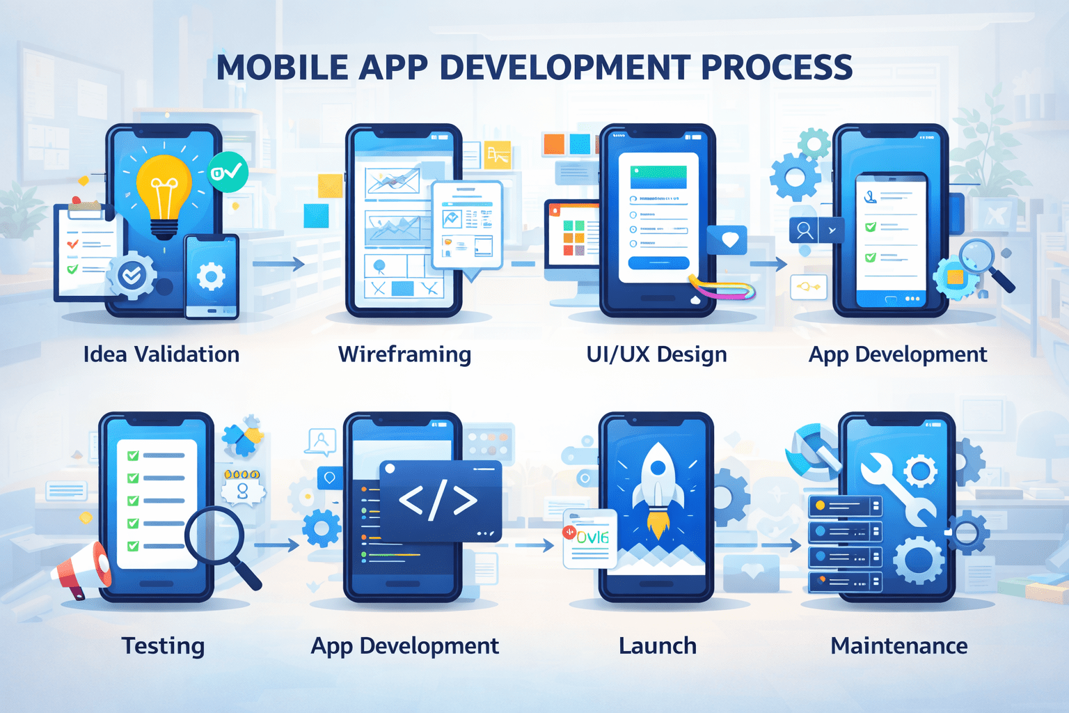 Mobile App Development Process: A Step-by-Step Guide From Idea to Launch